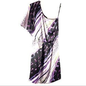Alyn Paige One Shoulder Mini Dress Size Juniors 5/6 Artsy Boho Chic Coastal
